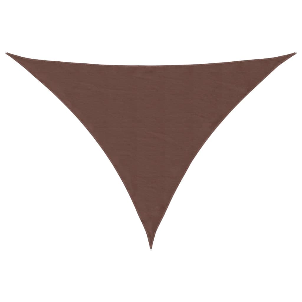 Para-sol Vela Tecido Oxford Triangular 3,5x3,5x4,9 m Castanho - 135835