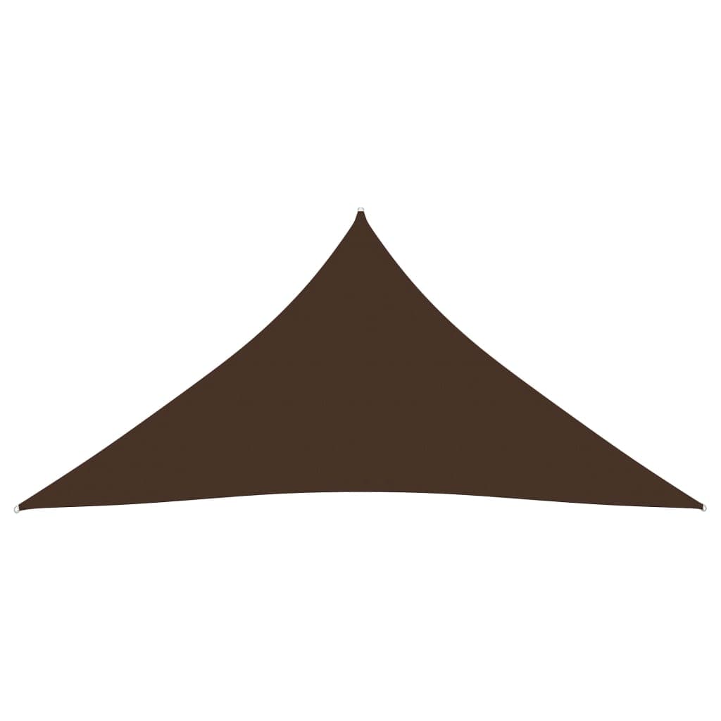 vidaXL Para-sol estilo vela tecido oxford triangular 6x6x6 m castanho