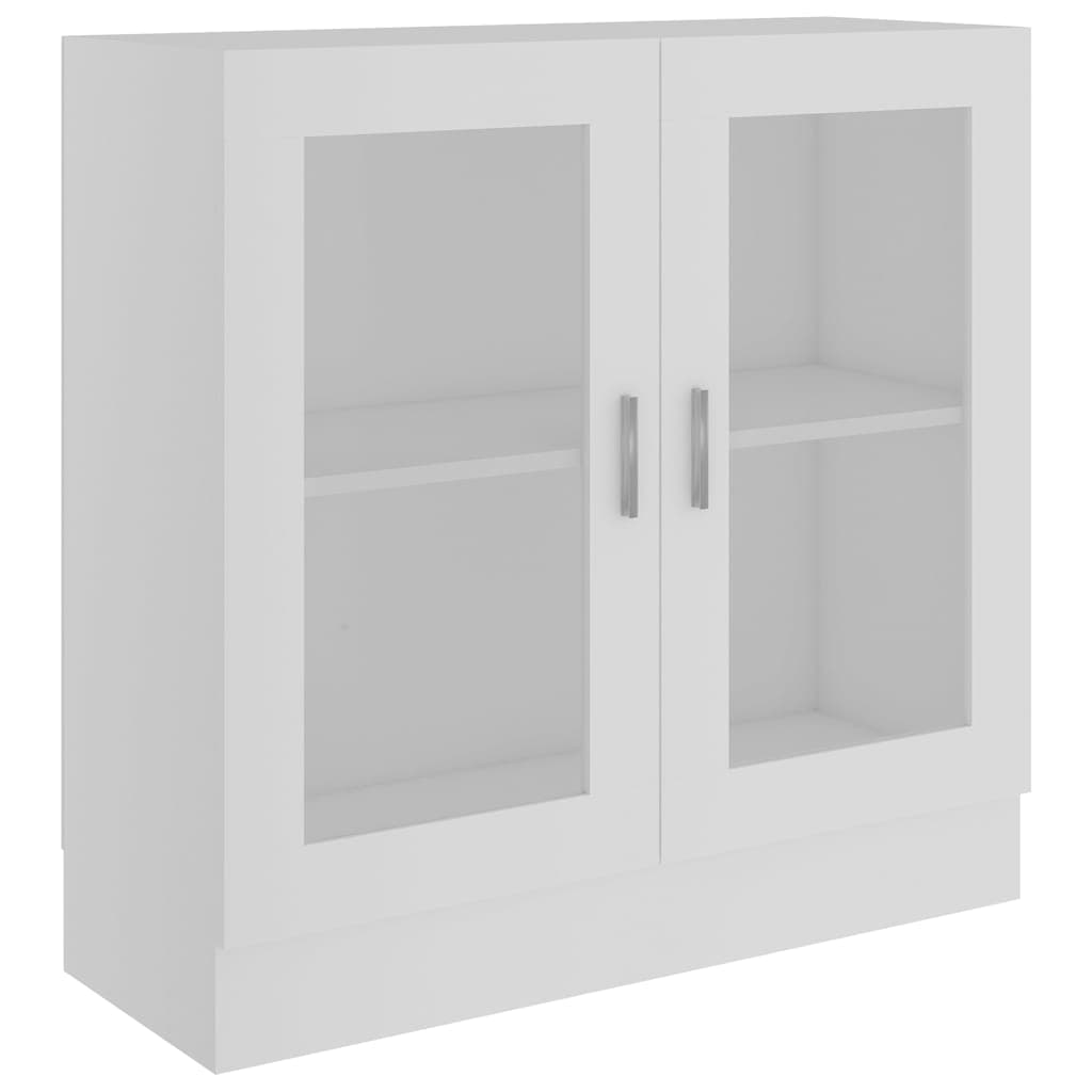 vidaXL Armário vitrine 82,5x30,5x80 cm derivados de madeira branco