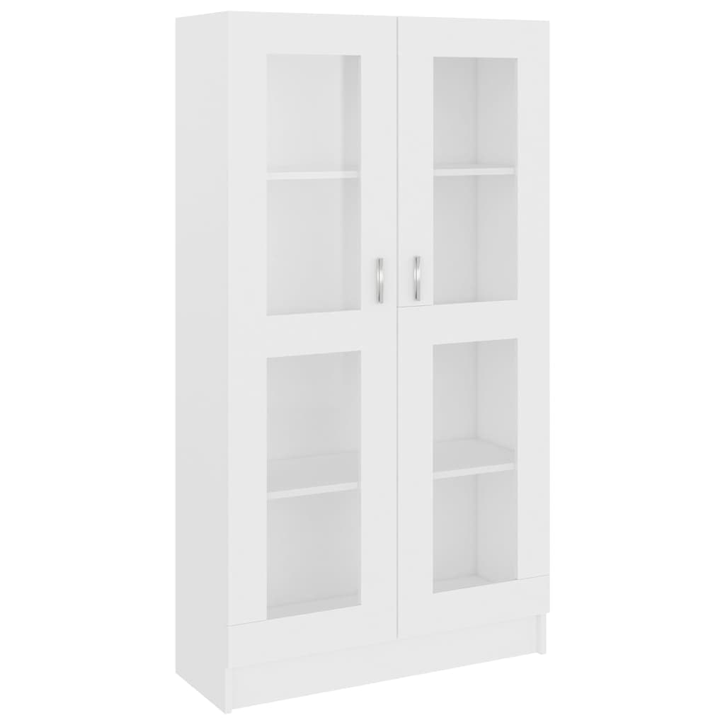 vidaXL Armário vitrine 82,5x30,5x150 cm derivados de madeira branco