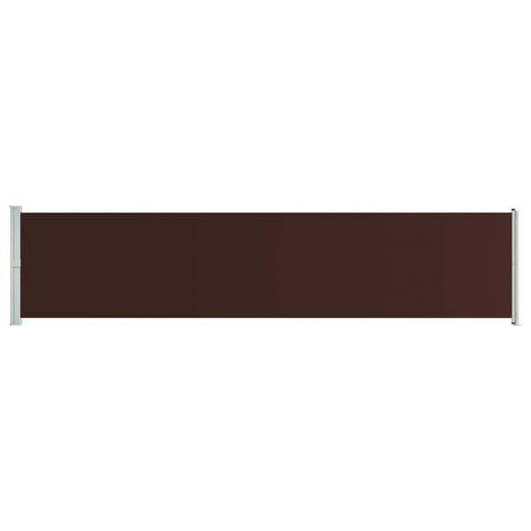 vidaXL Toldo Lateral Retrátil para Pátio 140x600 cm Castanho - 3201347645