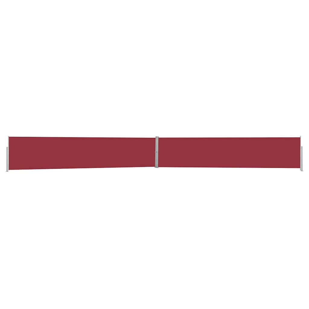 vidaXL Toldo lateral retrátil para pátio 140x1200 cm vermelho