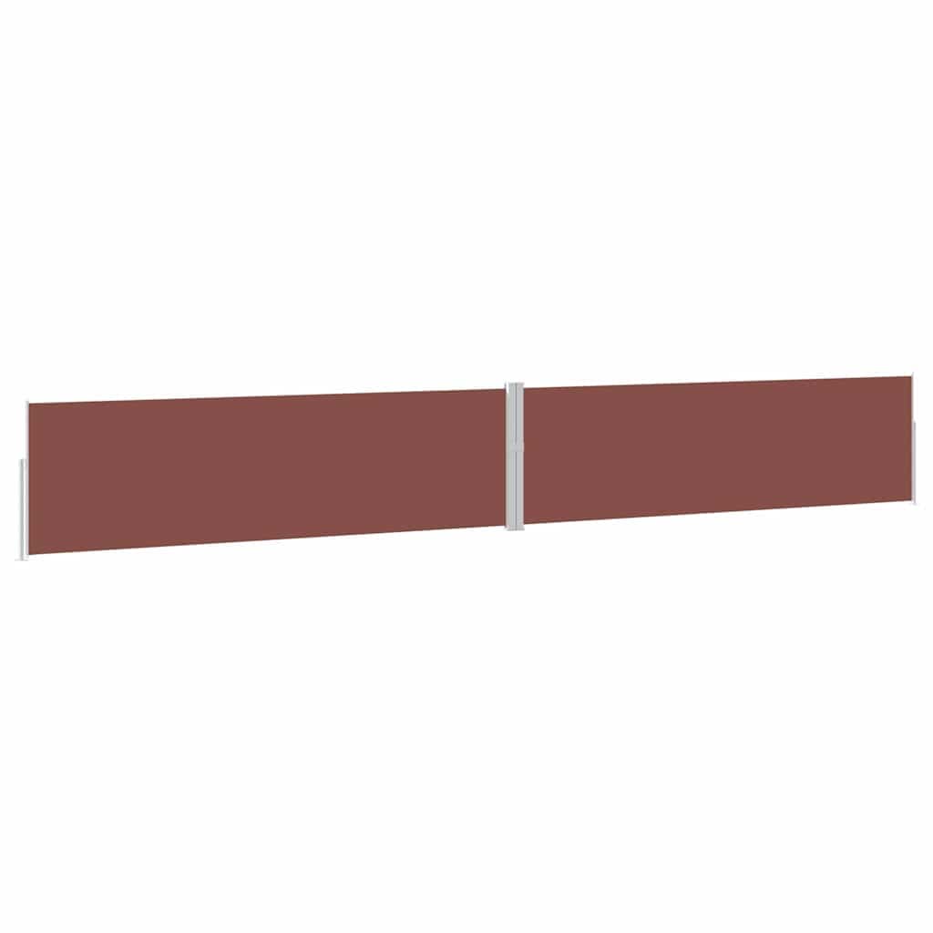 vidaXL Toldo lateral retrátil para pátio 170x1200 cm castanho