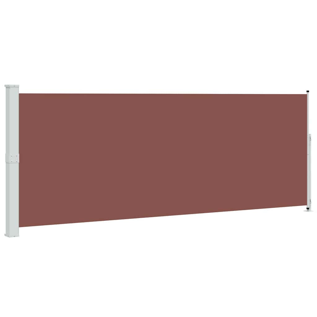Toldo Lateral Retrátil para Pátio 180x500 cm Castanho - 313408