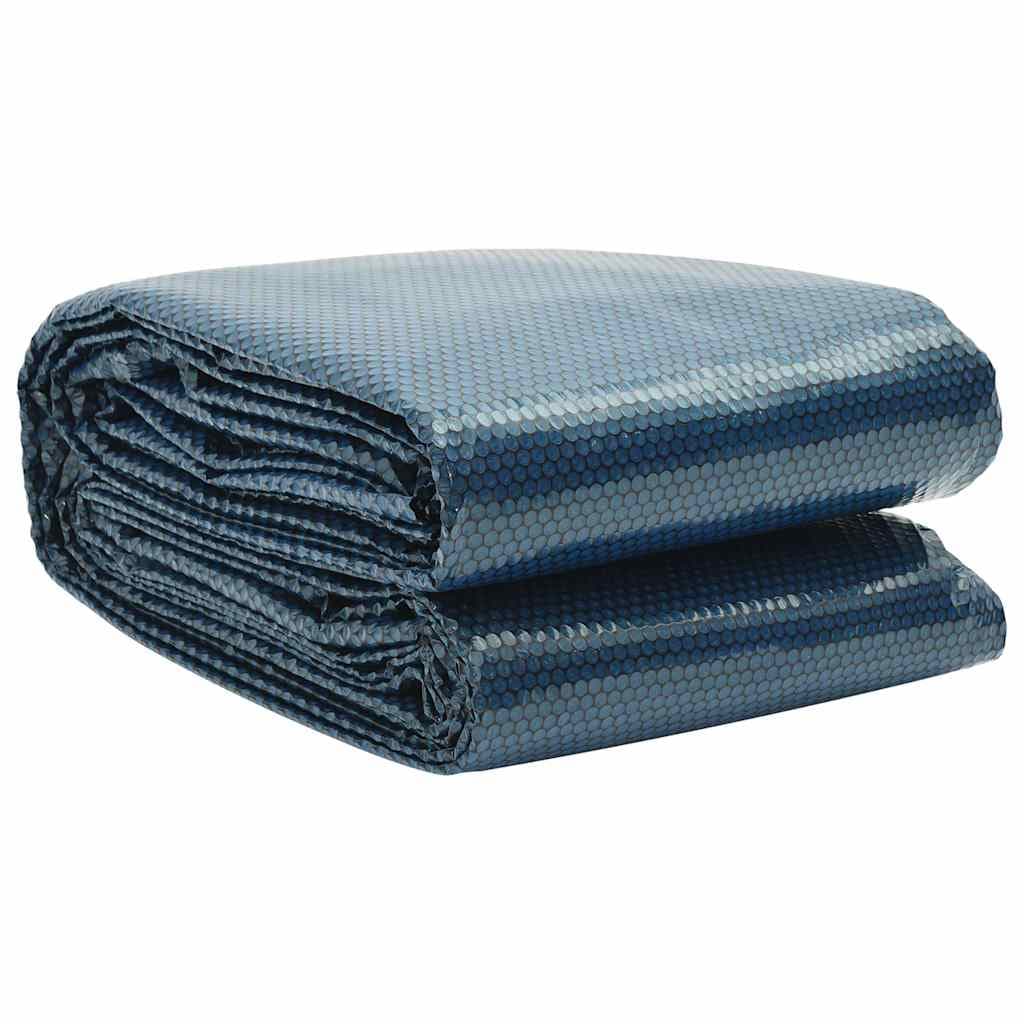 vidaXL Película p/ piscina PE solar flutuante 260x160 cm preto e azul