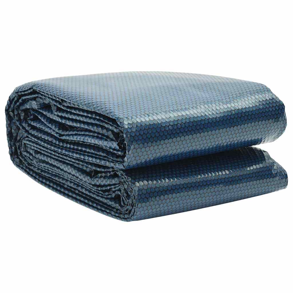 vidaXL Película p/ piscina PE solar flutuante 300x200 cm preto e azul