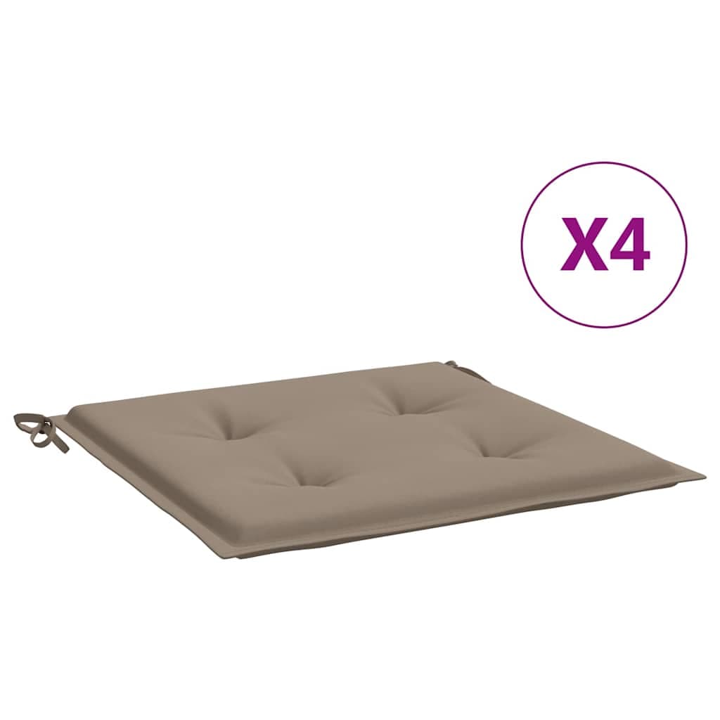 vidaXL Almofadões p/ cadeiras de jardim 4 pcs oxford cinza-acastanhado