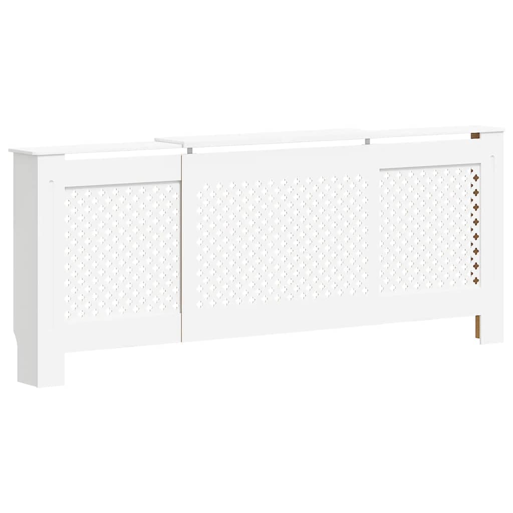 vidaXL Cobertura de radiador MDF 205 cm branco
