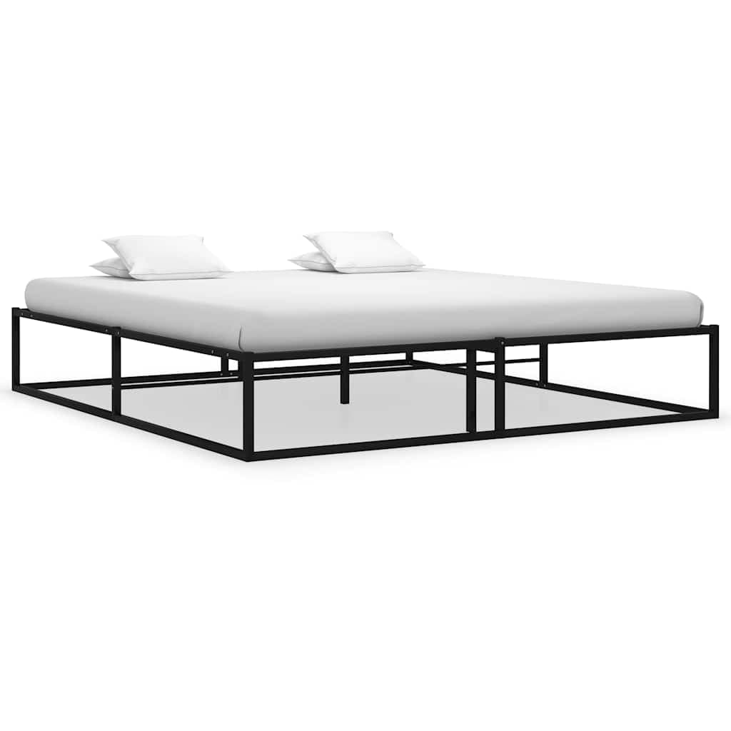 vidaXL Estrutura de cama 180x200 cm metal preto