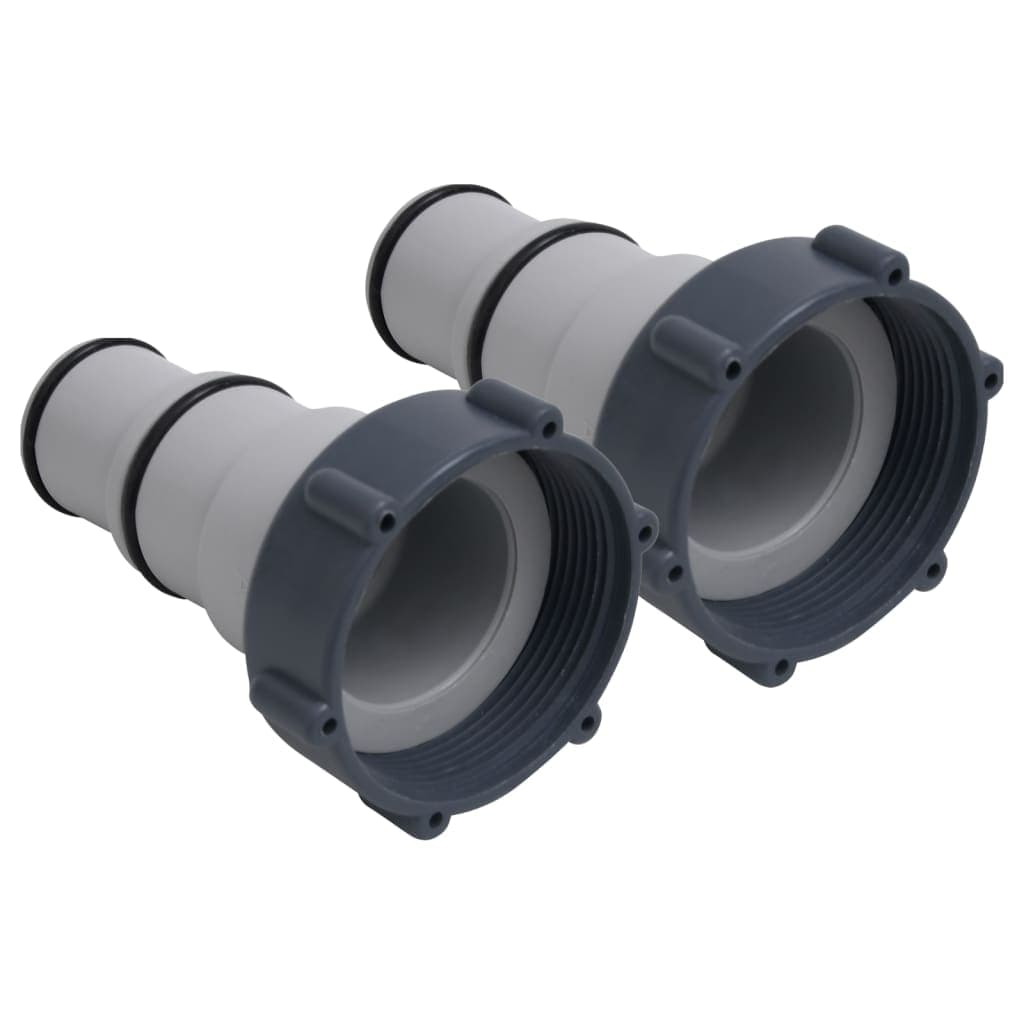 vidaXL Adaptadores mangueira de piscina 2 pcs plástico