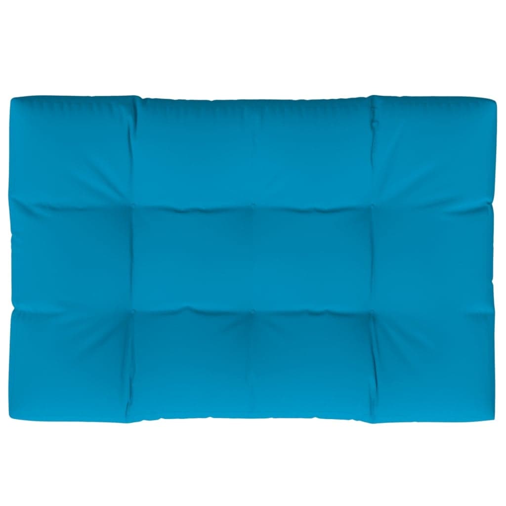 vidaXL Almofadão para sofá de paletes 120x80x12 cm tecido azul