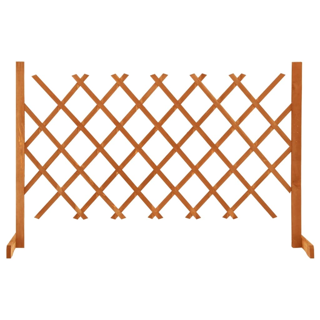 vidaXL Vedação em treliça para jardim 120x90 cm abeto maciço laranja