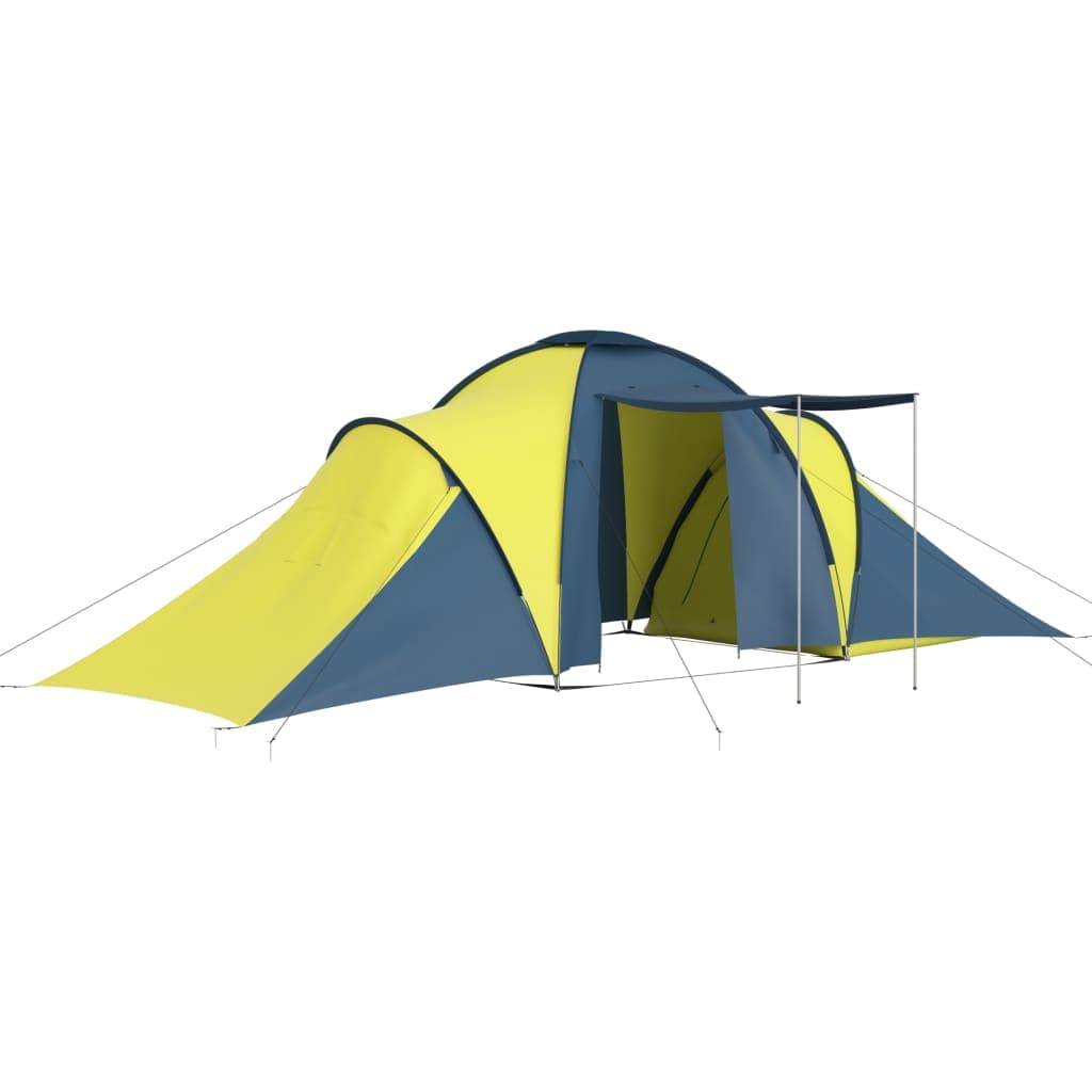 Tenda de Campismo para 6 Pessoas Azul e Amarelo