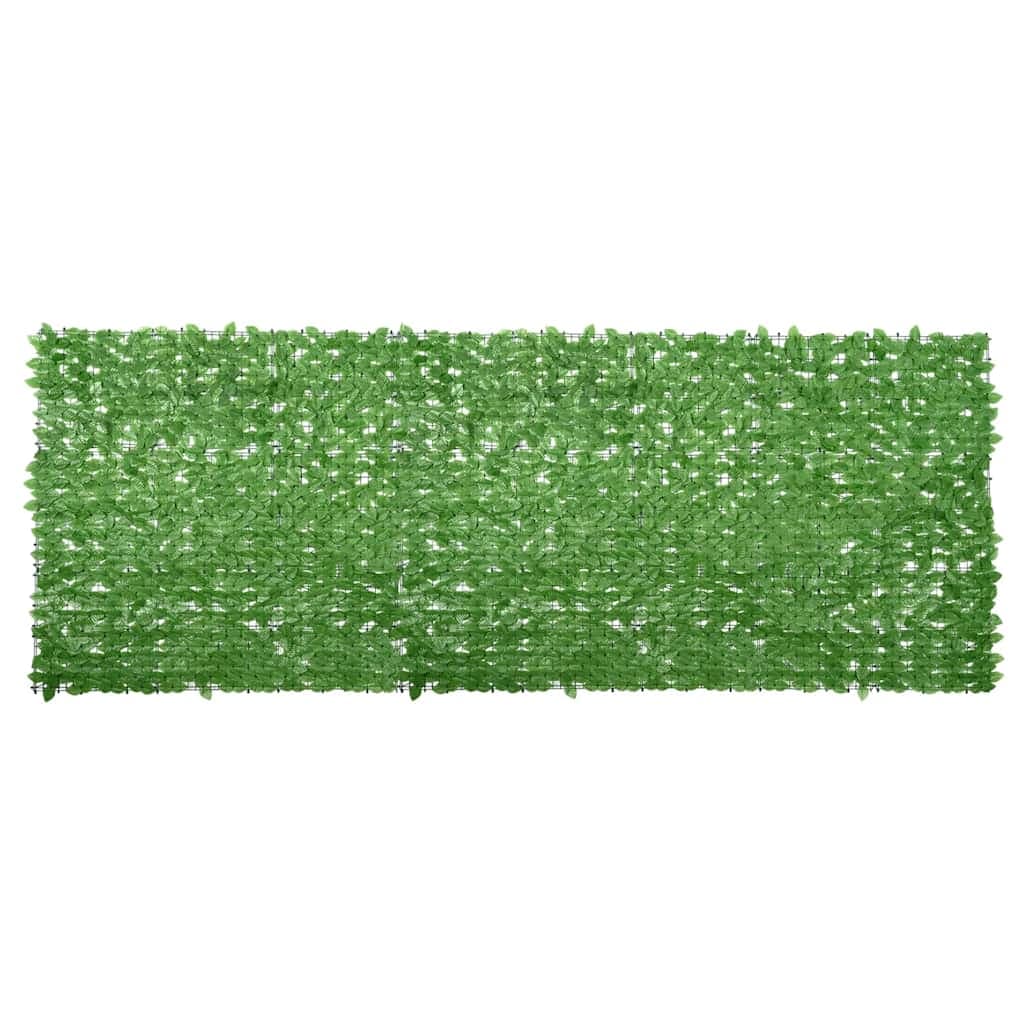 vidaXL Tela de varanda com folhas verdes 400x150 cm