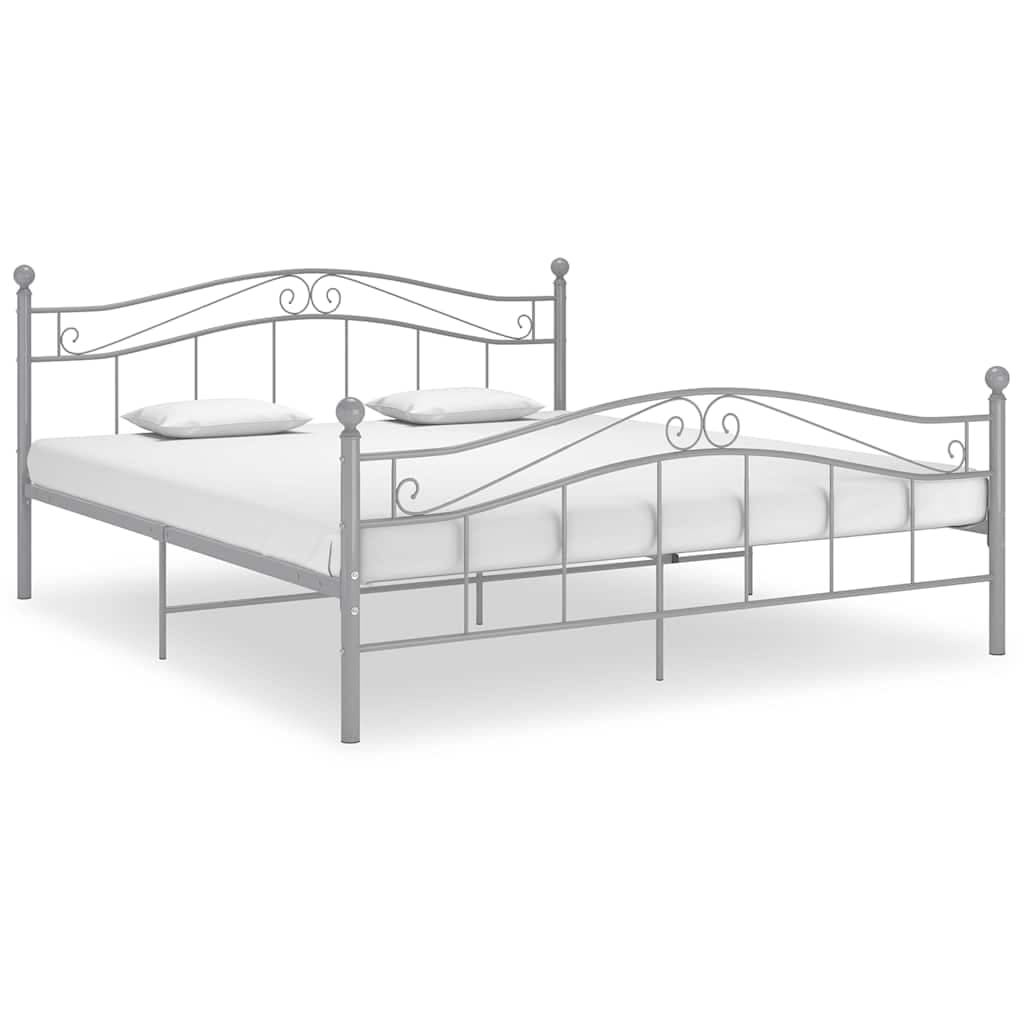 vidaXL Estrutura de cama 180x200 cm metal cinzento