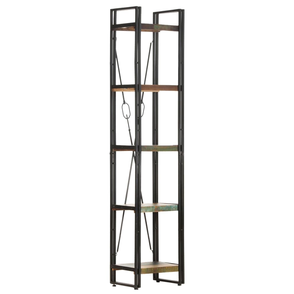 vidaXL Estante c/ 5 prateleiras 40x30x180 cm madeira recuperada maciça