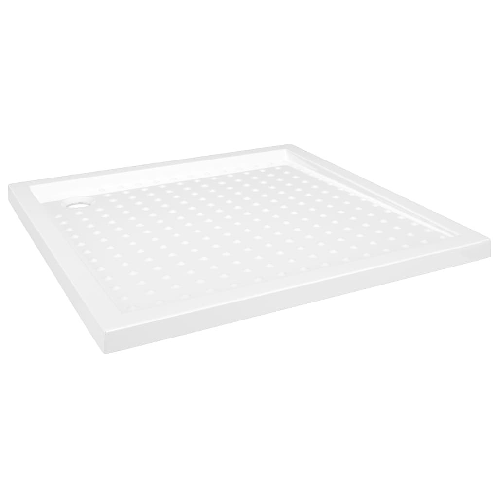 vidaXL Base de chuveiro com pontos 80x80x4 cm ABS branco