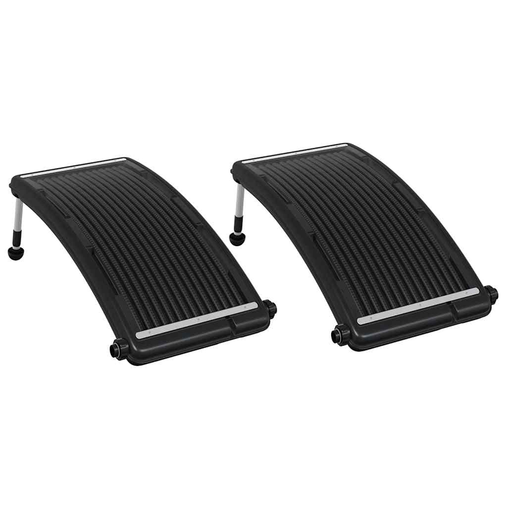 vidaXL Painéis de aquecimento solar curvos p/ piscina 2 pcs 110x65 cm