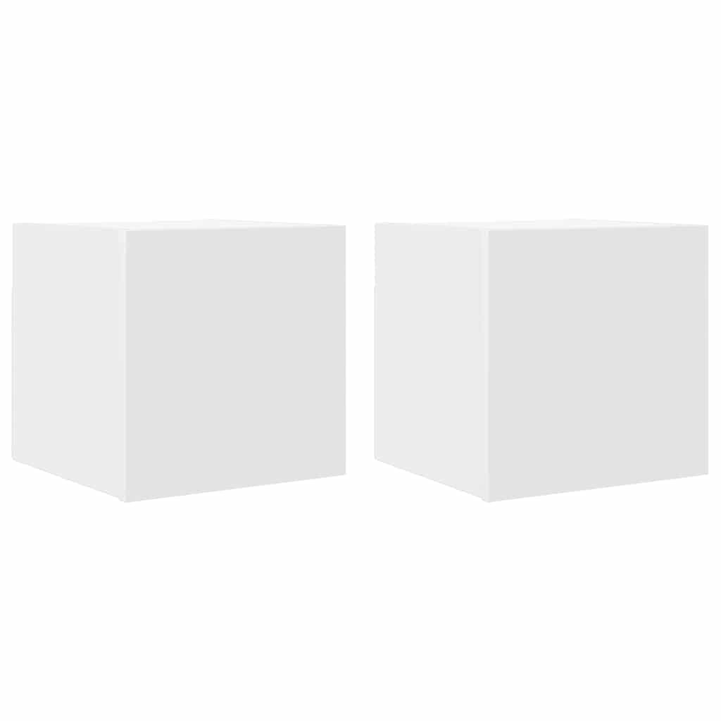 Móvel de TV de Parede 2 Peças 30,5x30x30 cm Branco - 804482