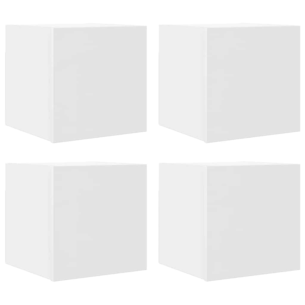 vidaXL Móvel de TV de parede 4 pcs 30,5x30x30 cm branco