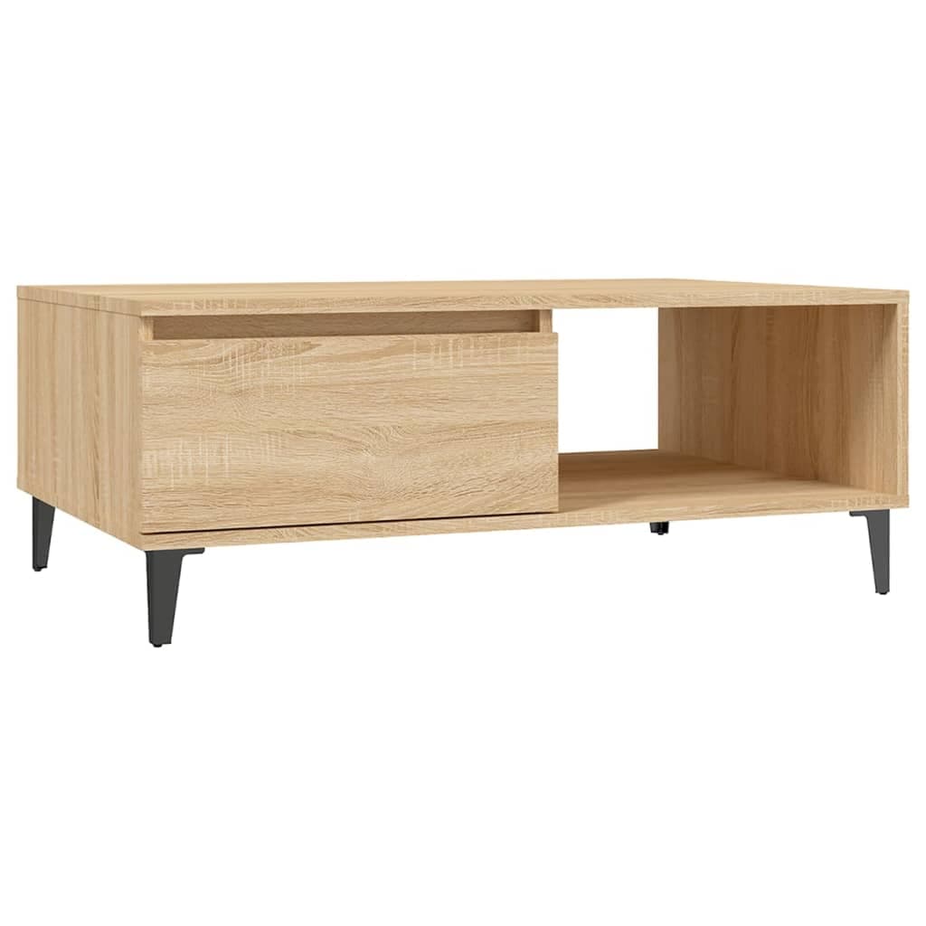 vidaXL Mesa de centro 90x60x35 cm derivados de madeira carvalho sonoma