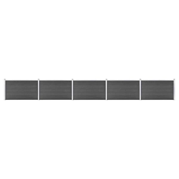Conjunto de Painéis de Vedação Wpc 872x105 cm Preto - 3070450
