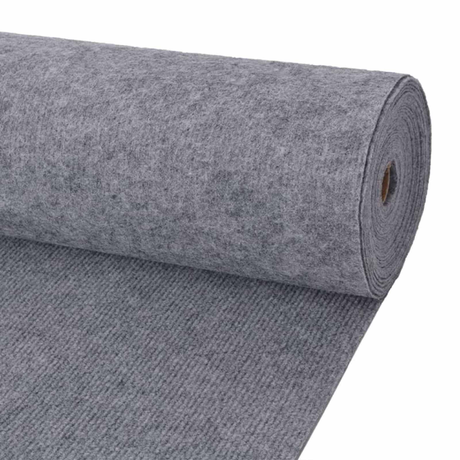 vidaXL Tapete Cinzento 1,2 x 15 m Poliéster