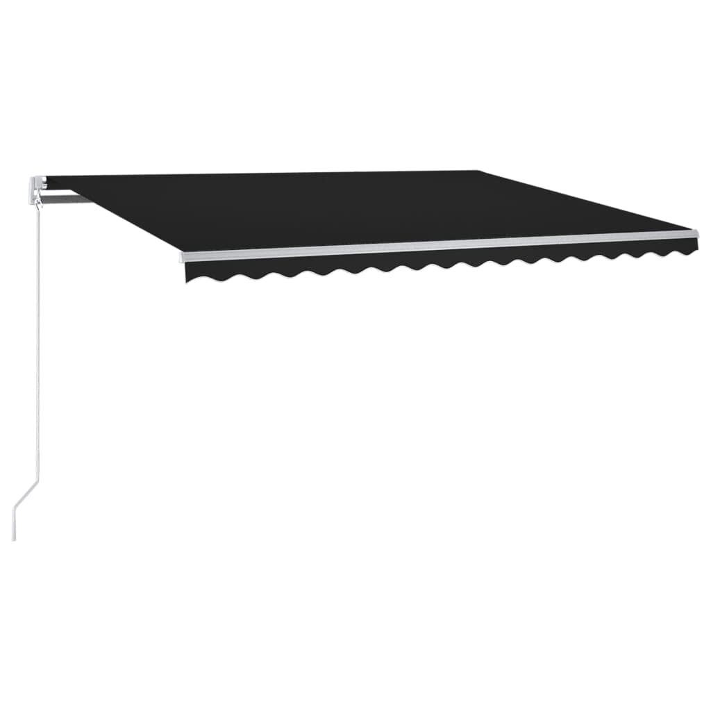 vidaXL Toldo automático com LED e sensor de vento 300x250 cm antracite