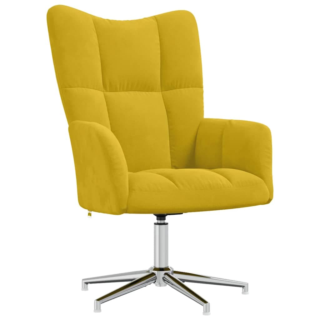 vidaXL Cadeira de descanso veludo amarelo mostarda
