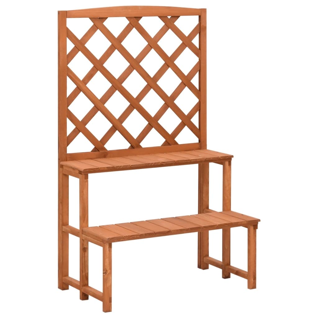 vidaXL Suporte de plantas com treliça 70x42x115 cm abeto maciço
