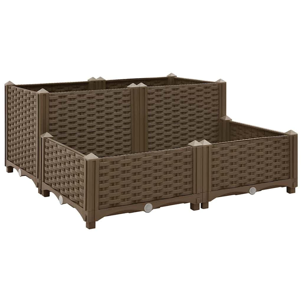 vidaXL Canteiro elevado 80x80x38 cm polipropileno