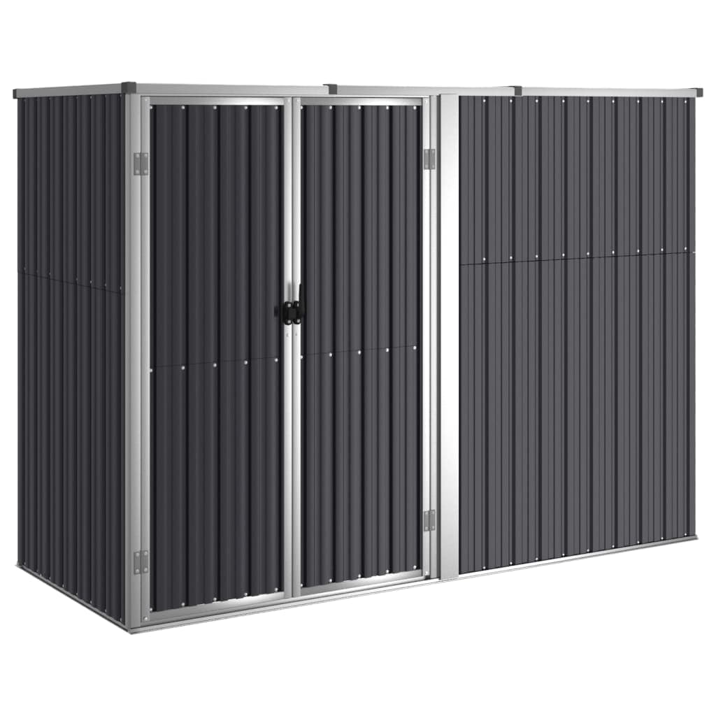 Abrigo Ferramentas Jardim 225x89x161 cm Aço Antracite - 316215