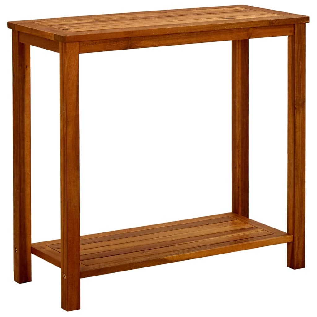 vidaXL Mesa consola para jardim 80x35x75 cm madeira de acácia maciça