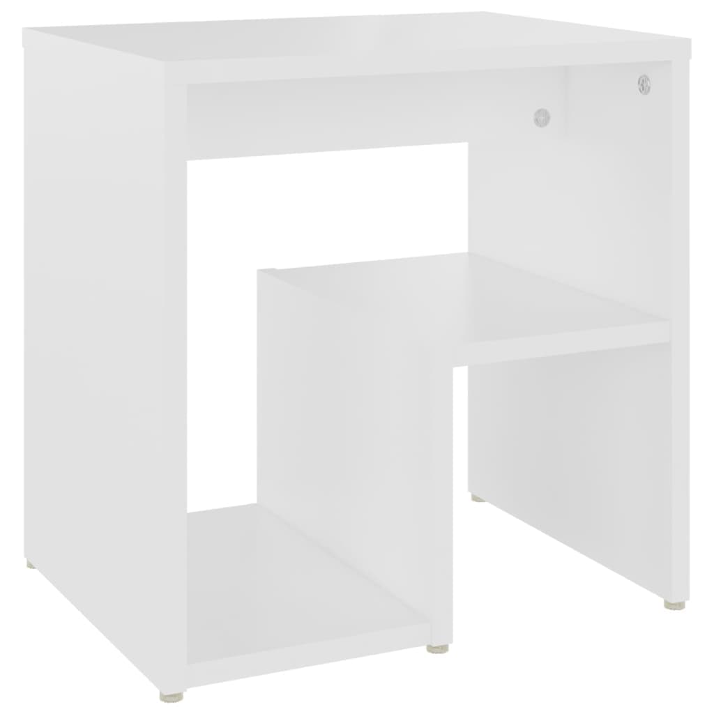 Mesa de Cabeceira 40x30x40 cm Contraplacado Branco - 806328