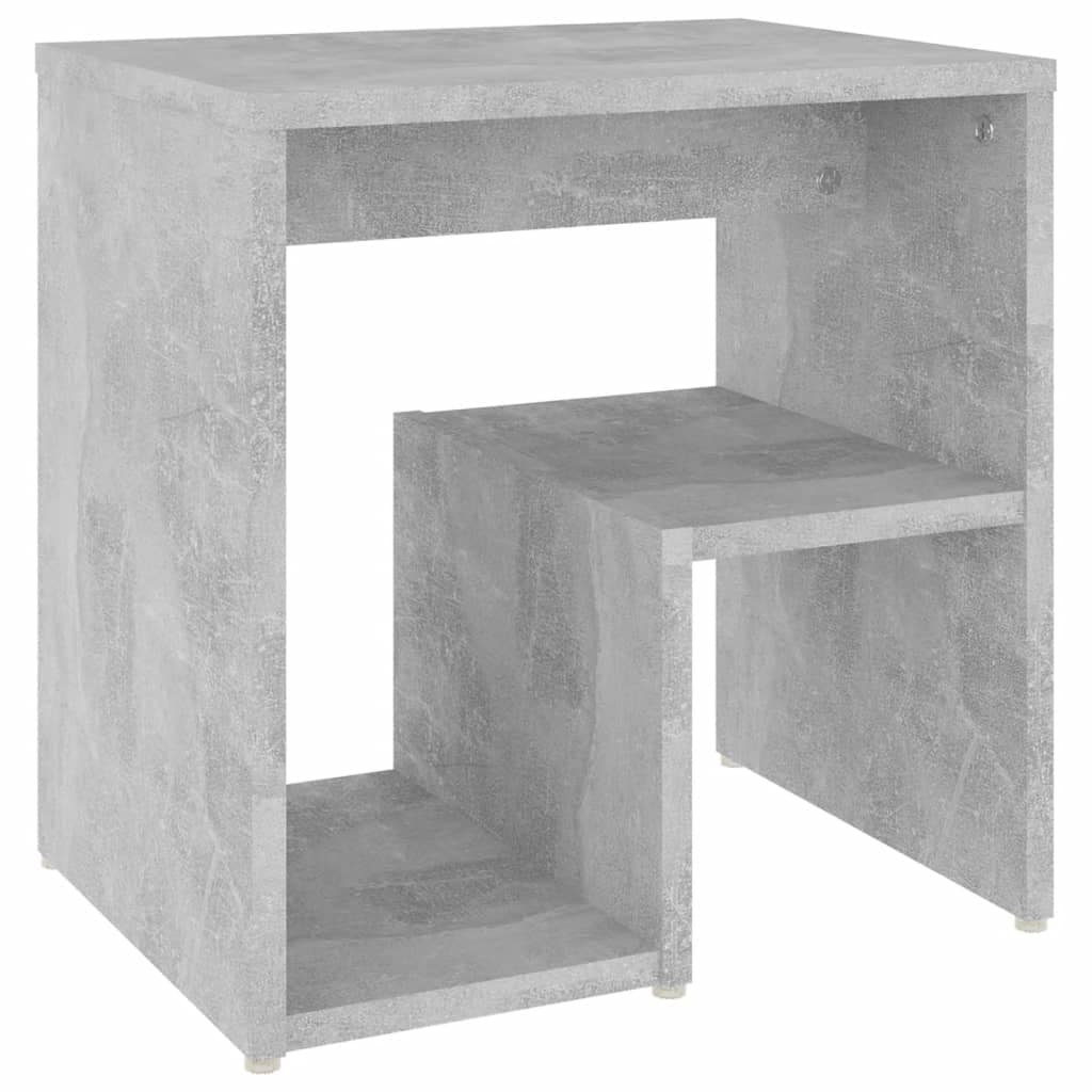 vidaXL Mesa de cabeceira derivados de madeira cinzento cimento