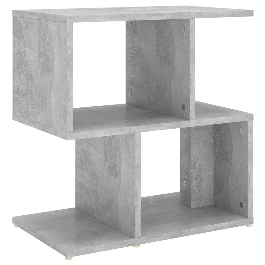 vidaXL Mesa de cabeceira derivados de madeira cinzento cimento
