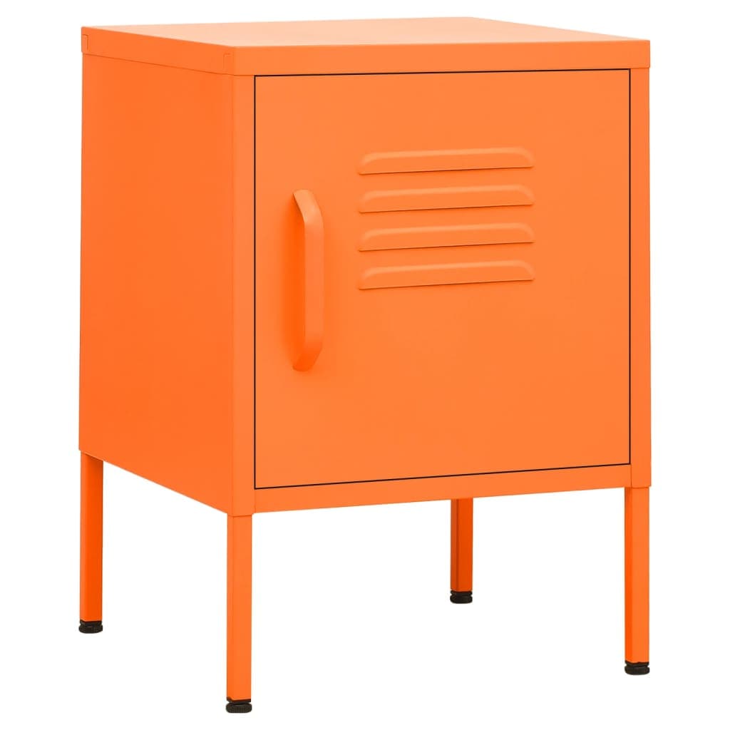 vidaXL Mesa de cabeceira 35x35x51 cm aço laranja