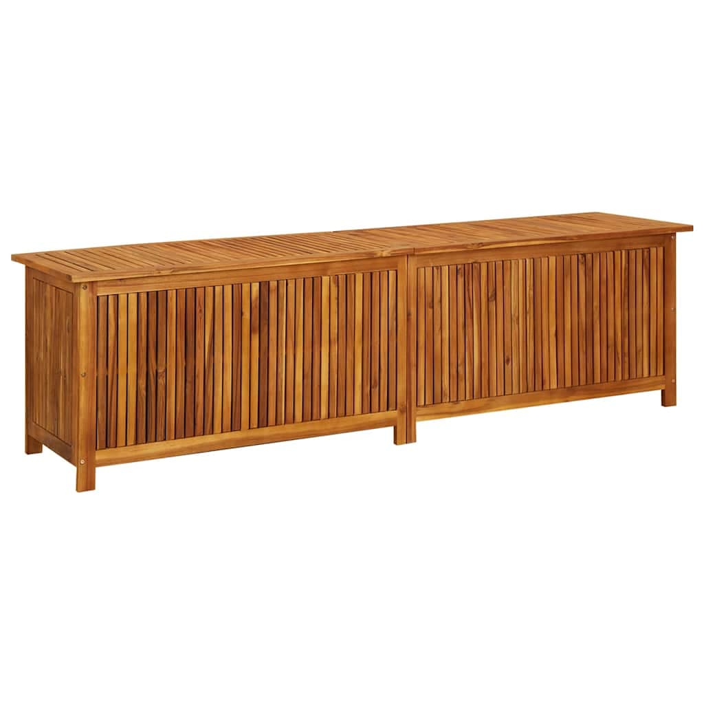 vidaXL Caixa de arrumação p/ jardim 200x50x58 cm madeira acácia maciça