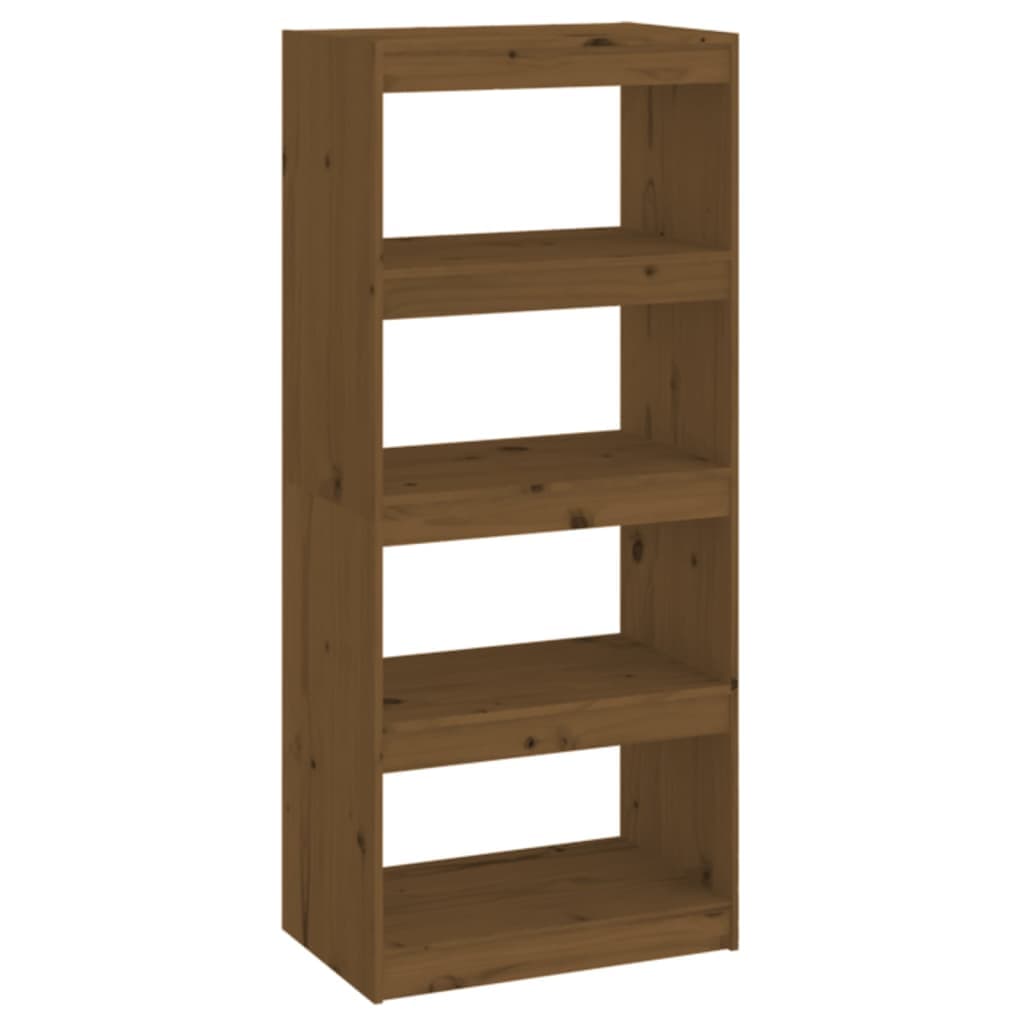 vidaXL Estante/divisória 60x30x135,5 cm pinho maciço castanho mel