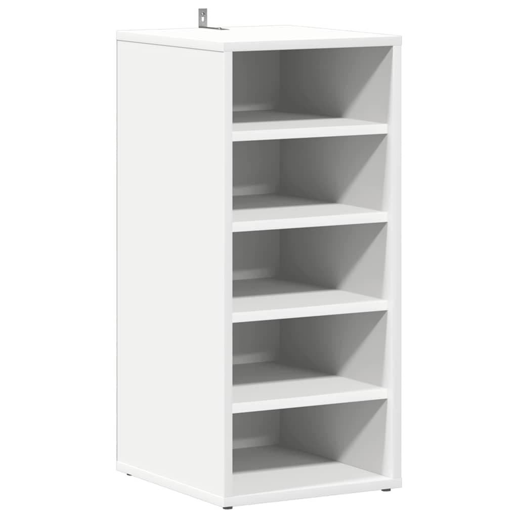 vidaXL Armário para sapatos 31,5x35x70 cm derivados de madeira branco