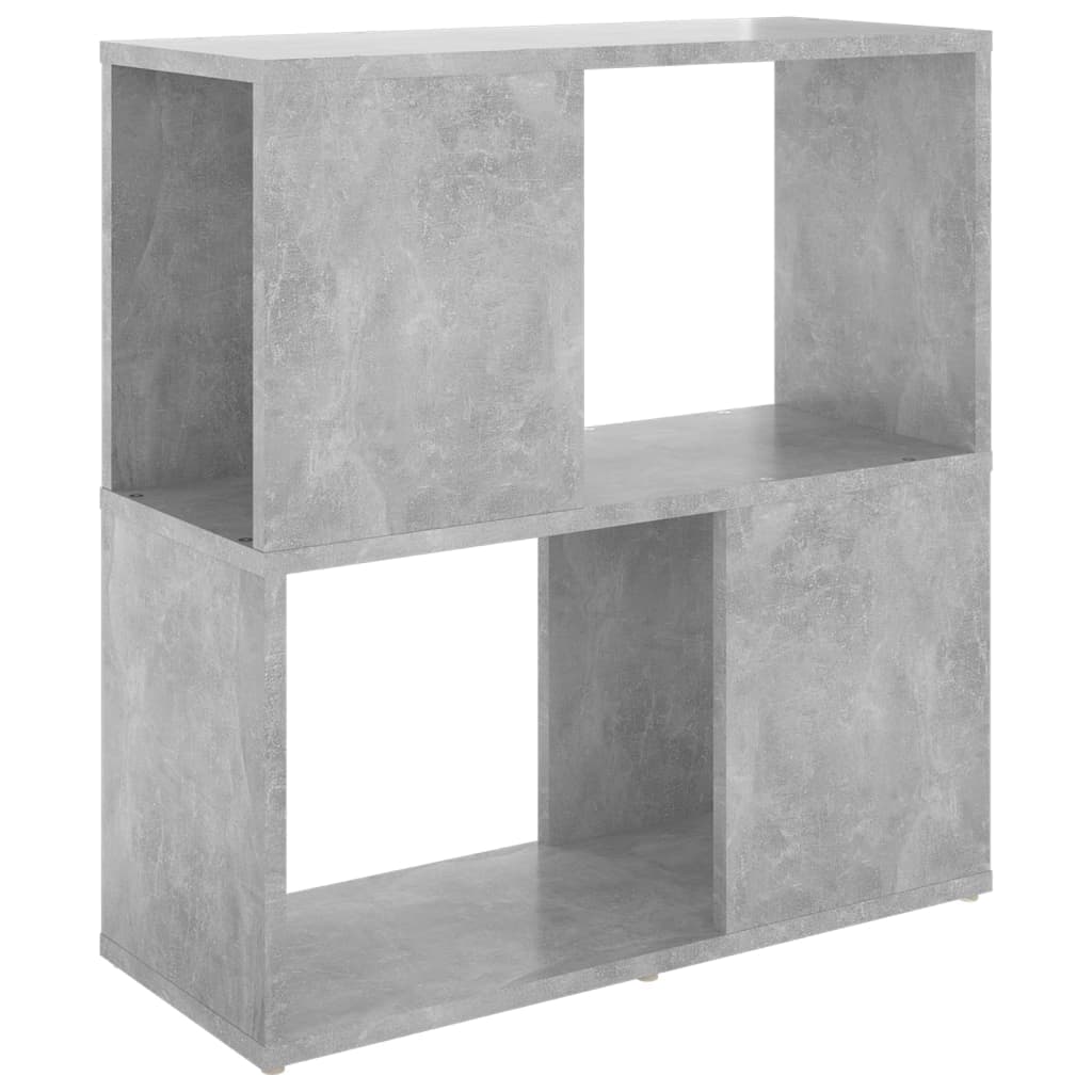 vidaXL Estante 60x24x63 cm Contraplacado Cinzento-cimento - 1939433246