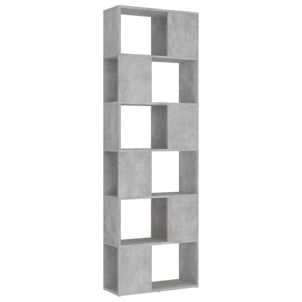 vidaXL Estante/divisória 60x24x186 cm contraplacado cinzento-cimento