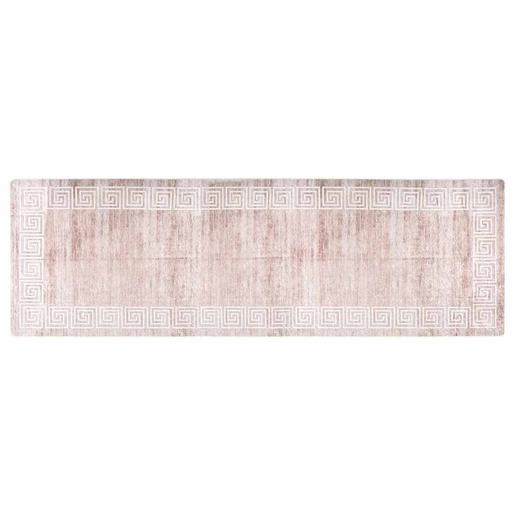 vidaXL Tapete lavável 80x300 cm bege