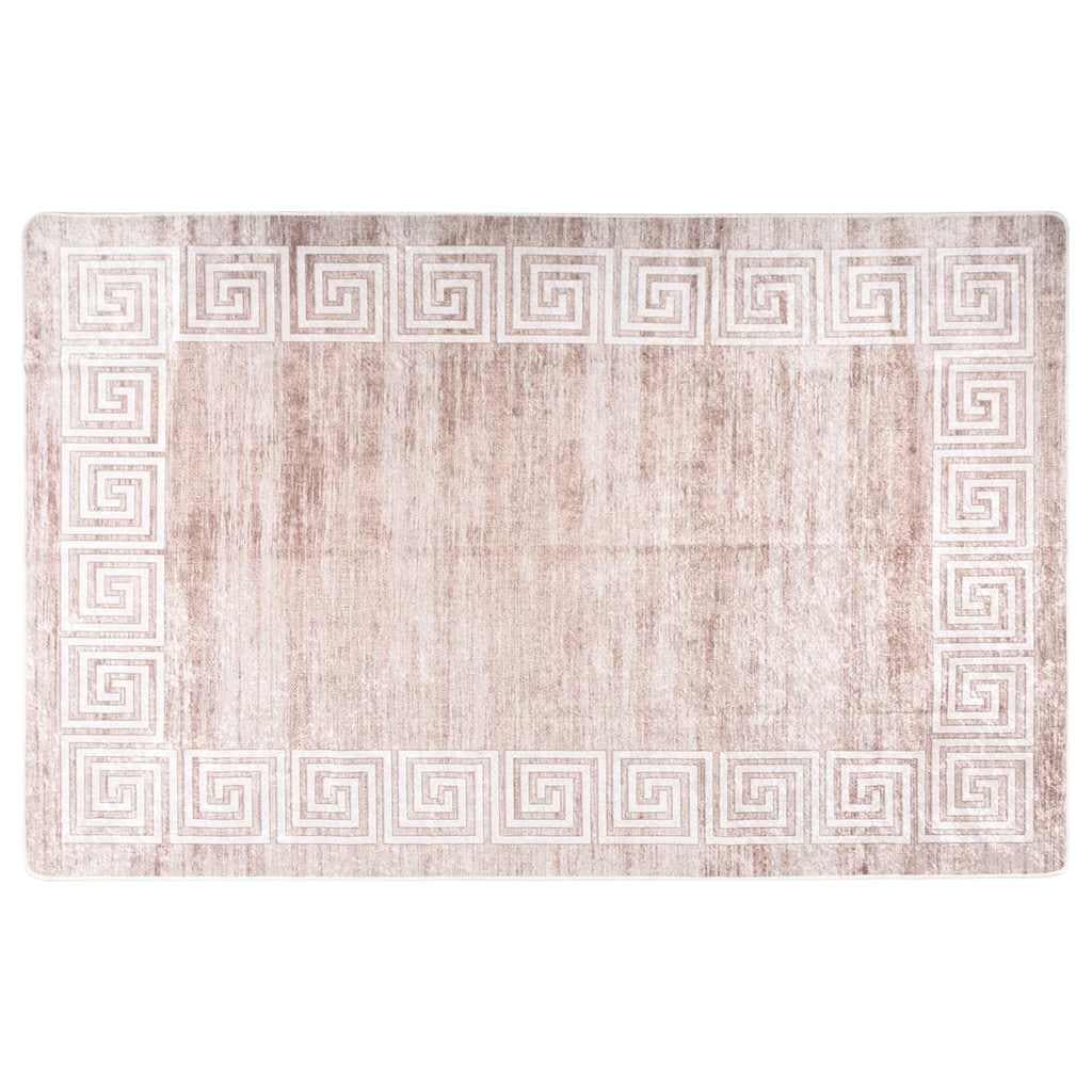 vidaXL Tapete lavável antiderrapante 160x230 cm bege