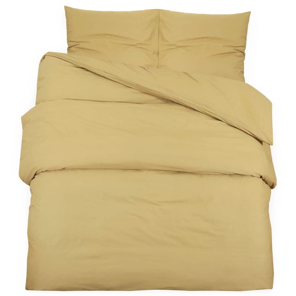 vidaXL Conjunto de Capa de Edredão 200x220 cm Cinza-acastanhado - 2713919601