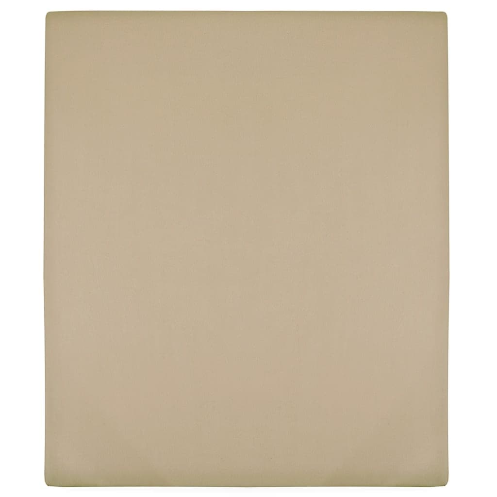 vidaXL Lençol Ajustável 140x200 cm Algodão Jersey Cinza-acastanhado - 3266522134