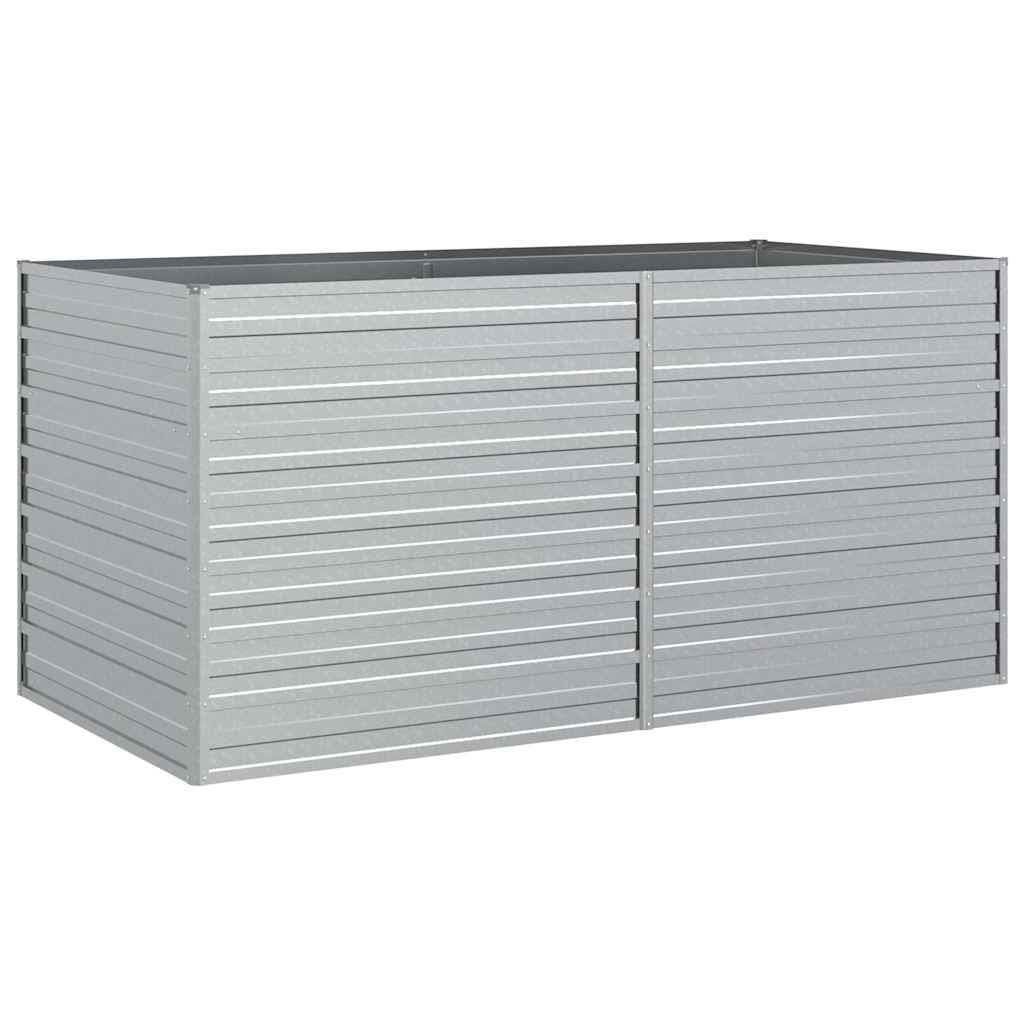 Canteiro Elevado de Jardim 160x80x77cm Aço Galvanizado Prateado - 316880