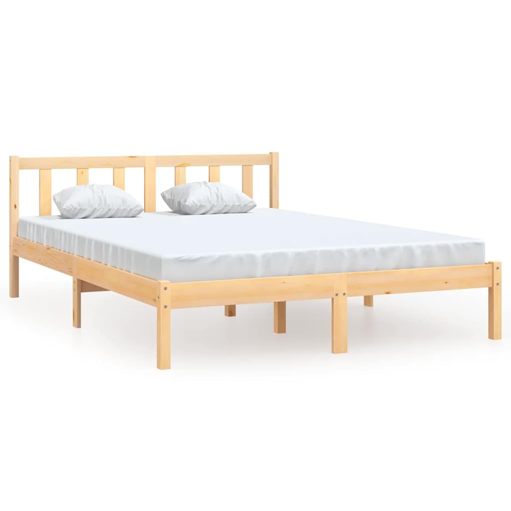 Estrutura de Cama em Pinho Maciço 160x200 cm - 810092