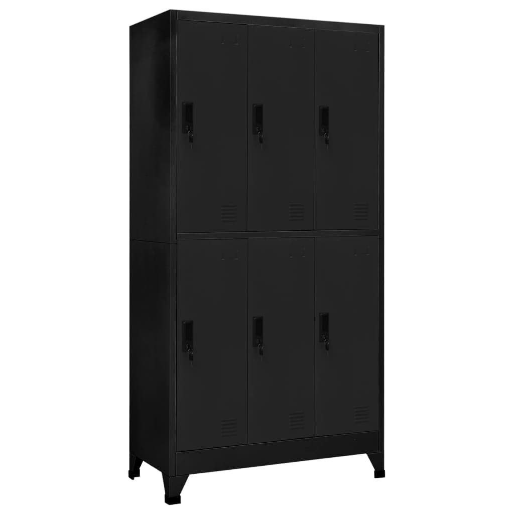 vidaXL Cacifo aço 90x45x180 cm preto