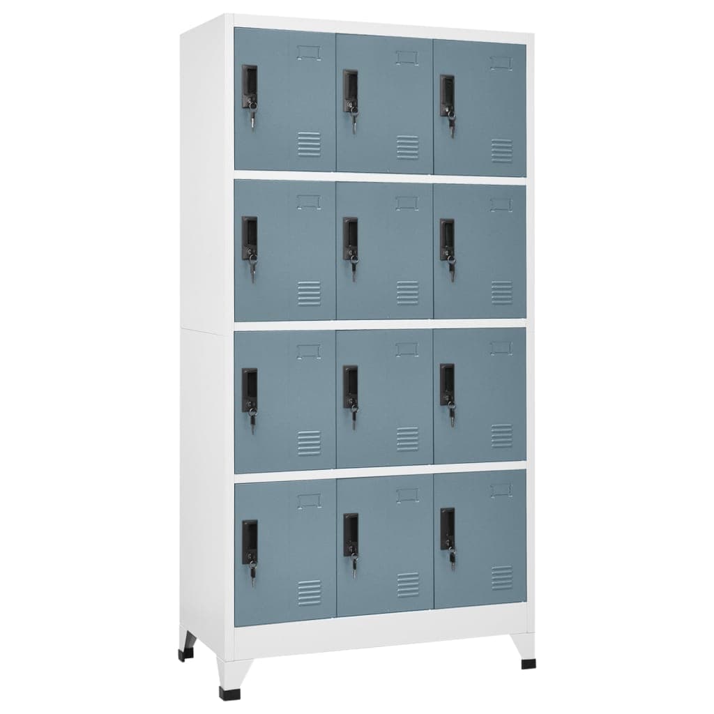 vidaXL Cacifo aço 90x45x180 cm cinza-claro e cinza-escuro